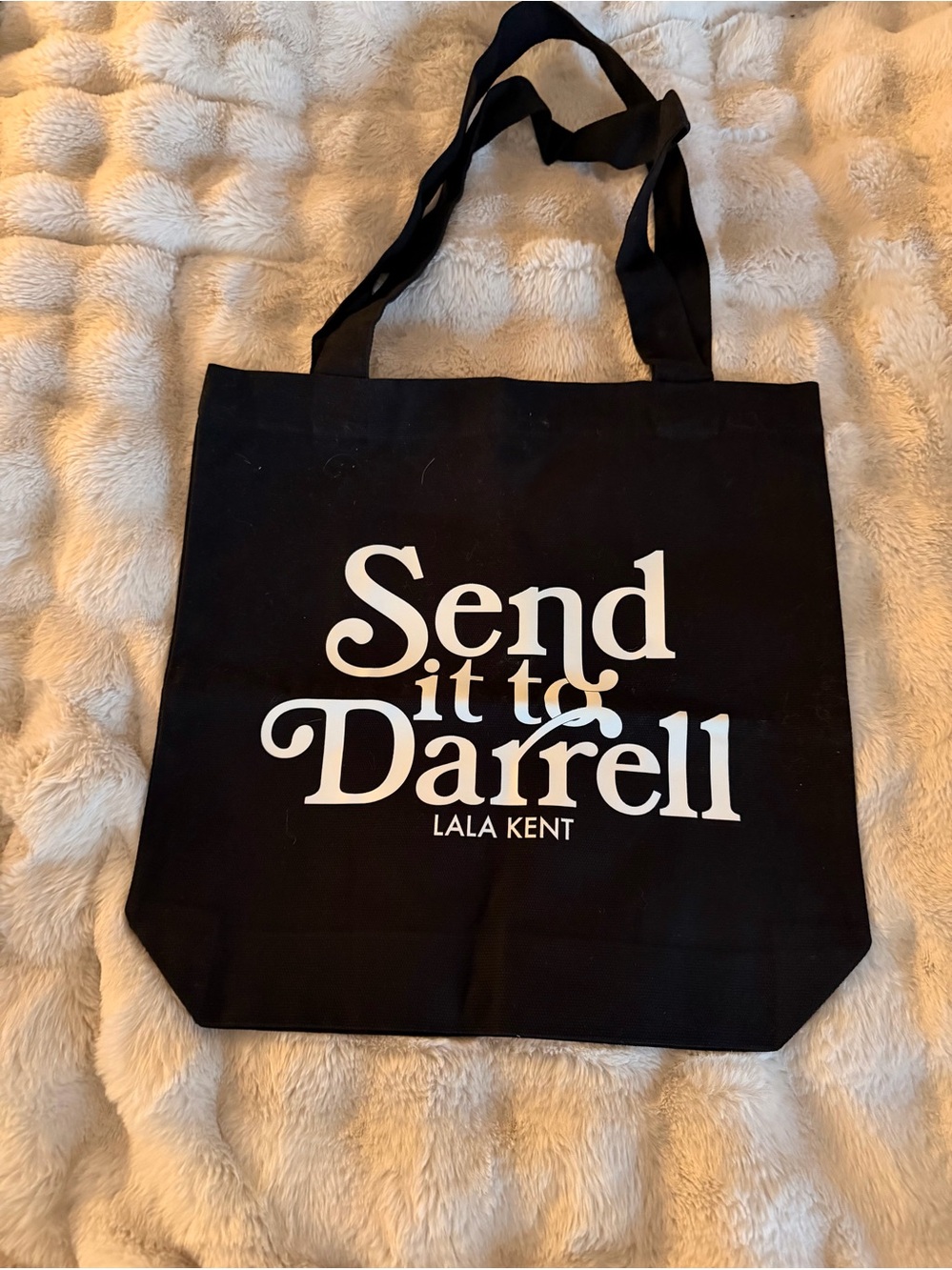 Vanderpump Rules "Send it to Darrell" Black Canvas Tote Bag